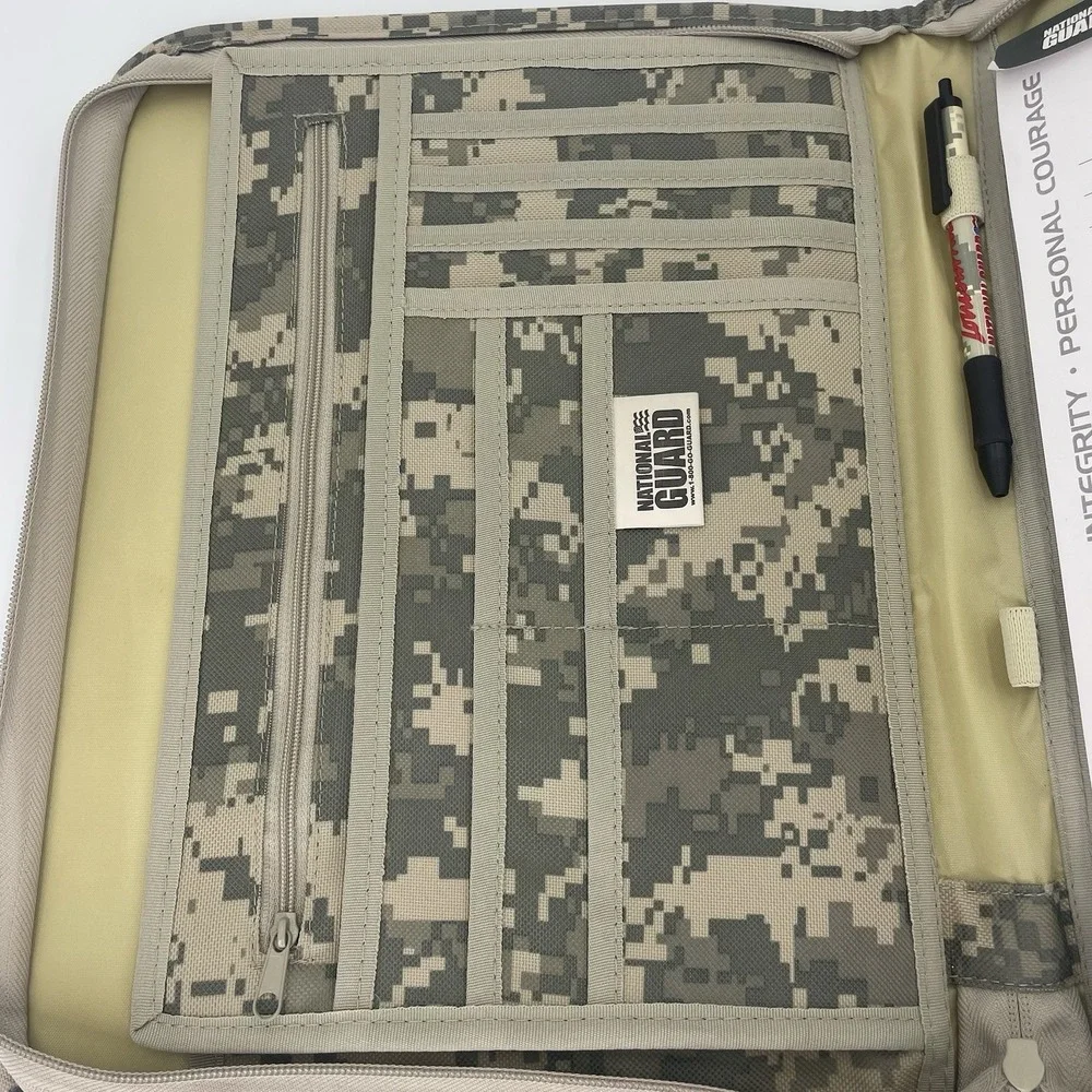 National Guard Digital Camo Notebook Portfolio Organizer Pad Field Notebook Zip